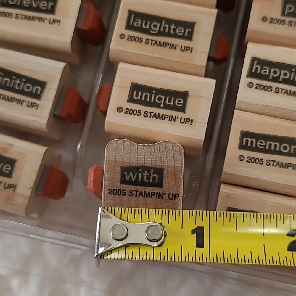 2005 Stampin' Up! Stamp Set 56 Expressive flexible phrases Wood Retired Perfect